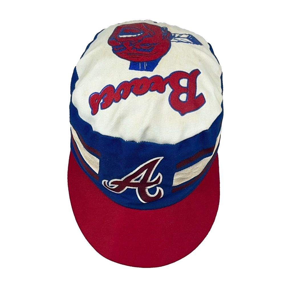 Vintage Atlanta Braves Painters Hat Cap Snapback Made In USA MLB Cheif Wahoo